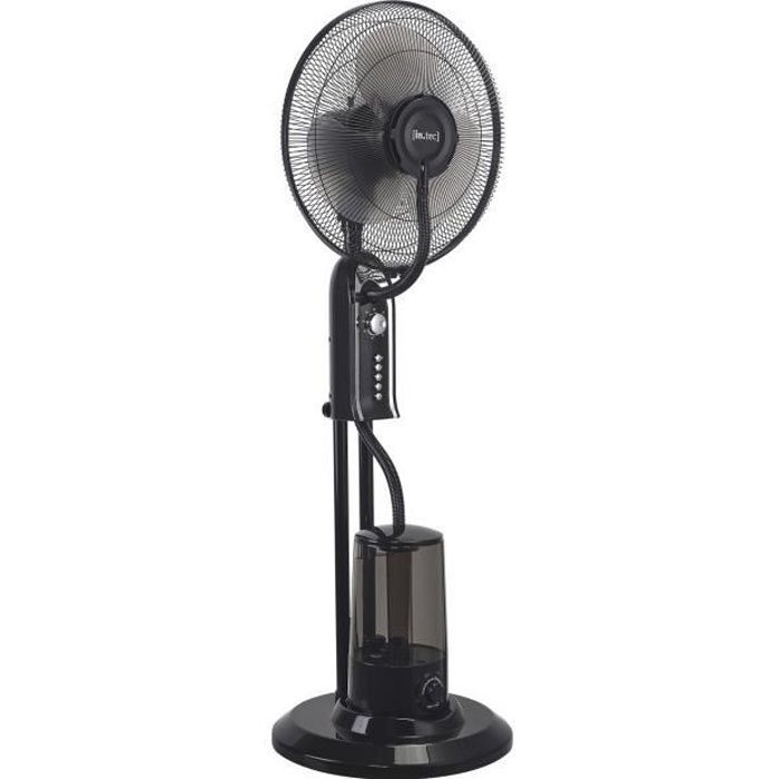Ventilatore a piantana e umidificatore Ninove 75W in plastica nera
