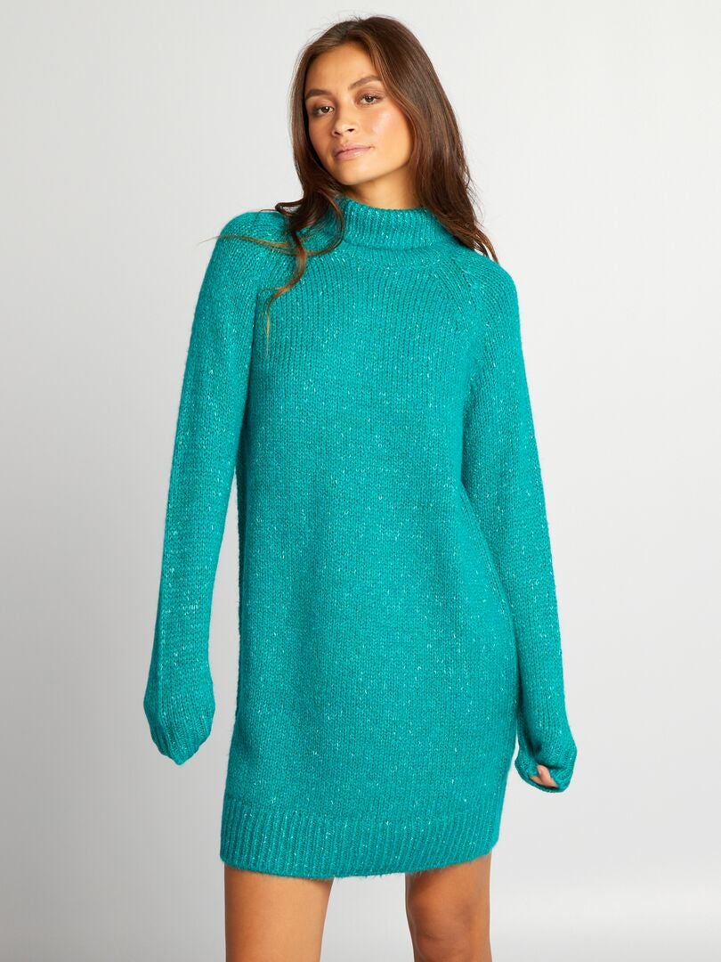 Maxi cropped gebreide trui - GROEN