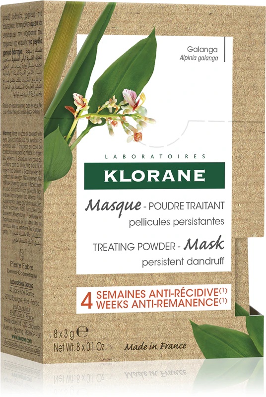 Klorane Galanga matu maska pret blaugznām
