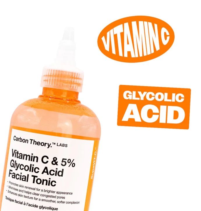 Sejas toneris ar 5% glikolskābi un C vitamīnu Sejas toneri