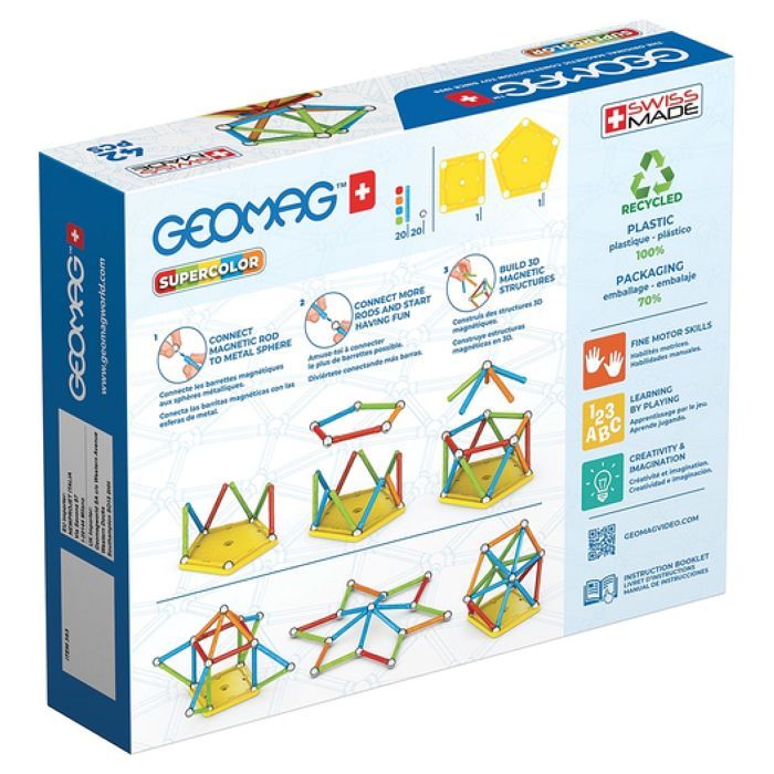 Geomag Super Color Recycled 42 multi-colored pieces