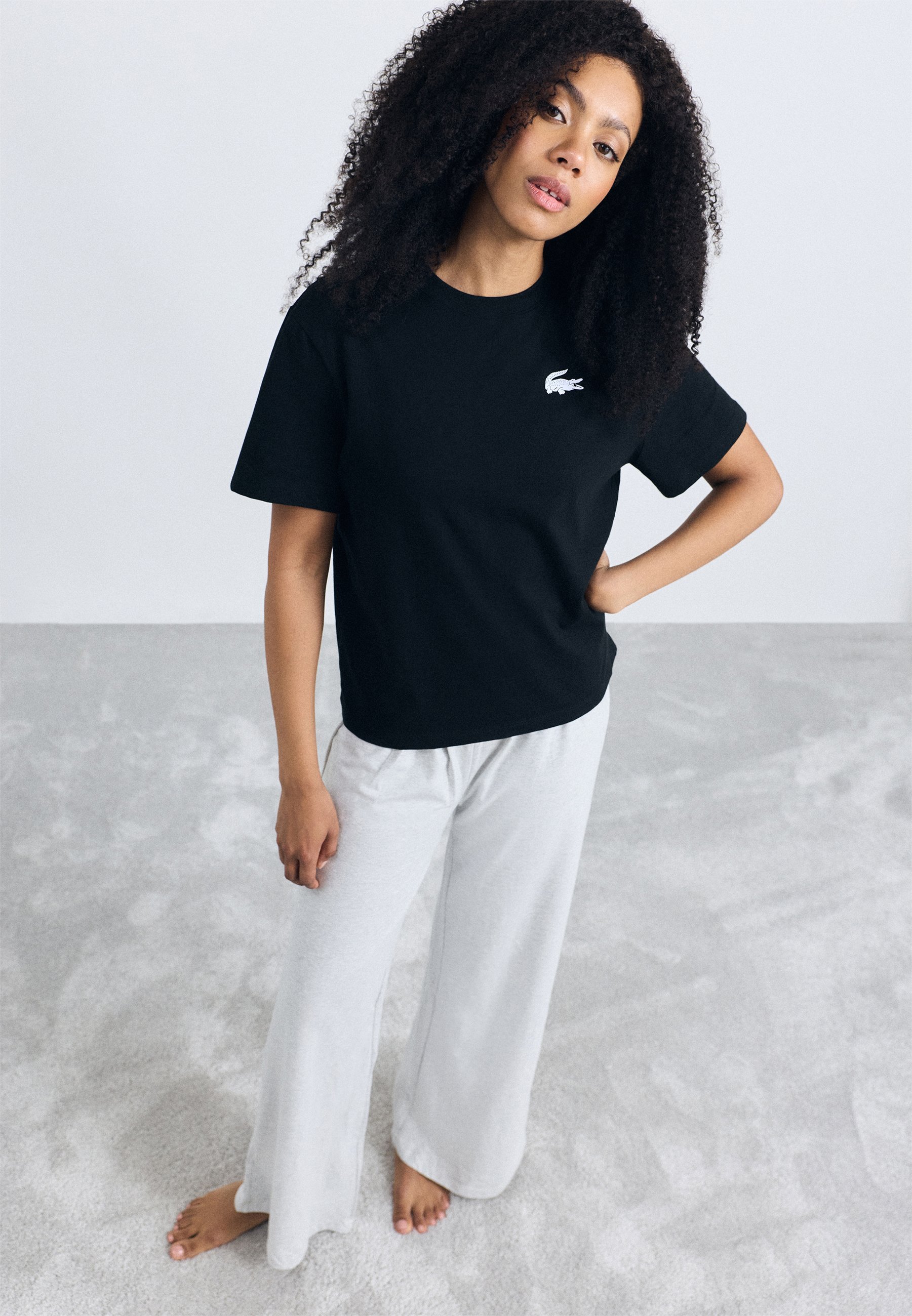 Abbigliamento da casa Lacoste - Maglia da pigiama - nero/bianco