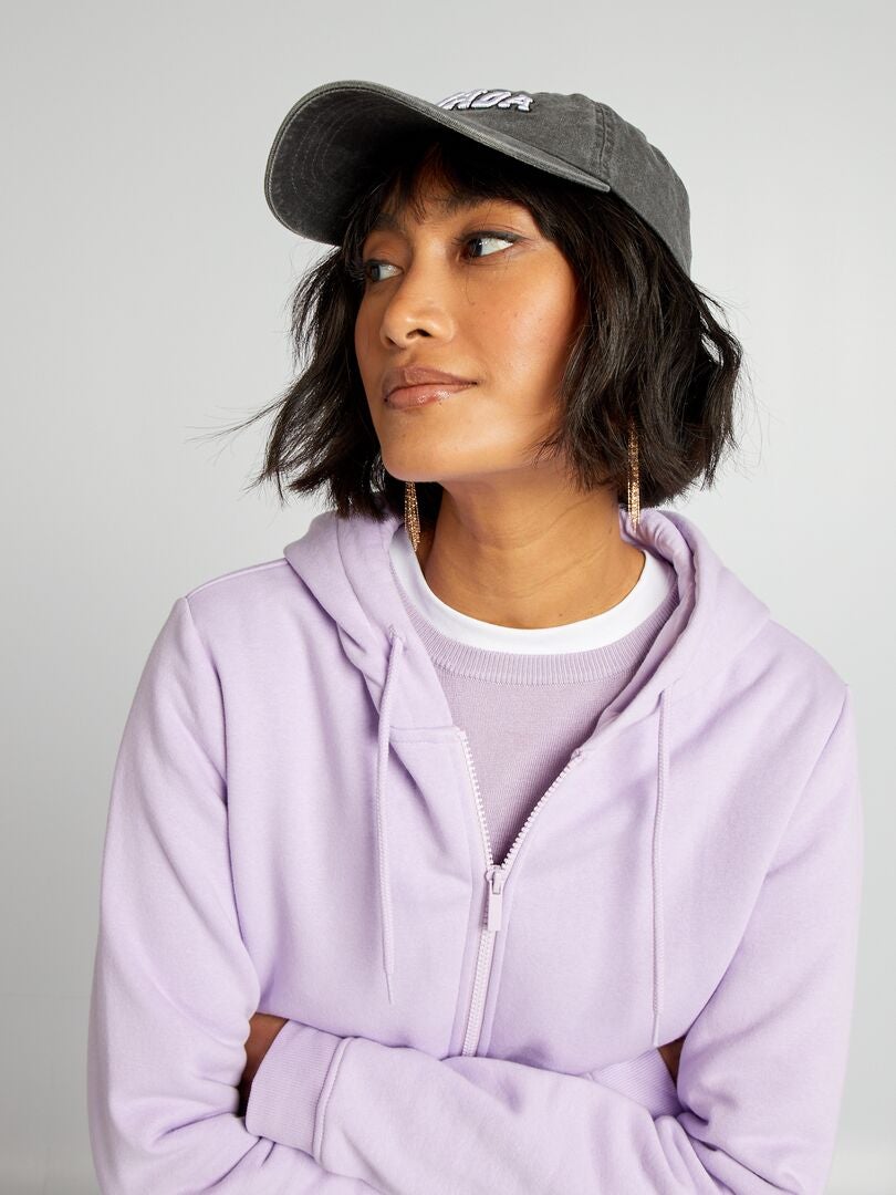 Sudadera con cremallera - MORADA