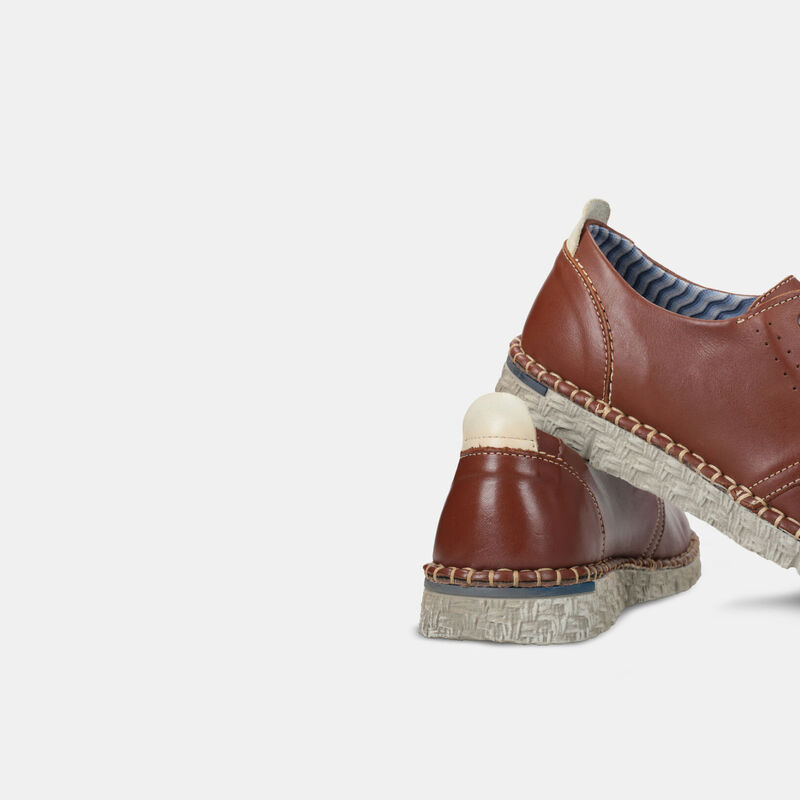 Męskie skórzane sznurowane buty