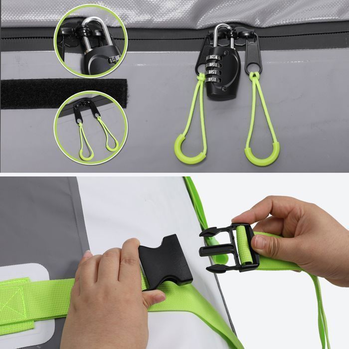 Sac de Toit Voiture - TOOLUCK, 580L/20 Pieds Cubes, Coffre De Toit de étanche pour Tous Les Véhicules avec/sans Galerie de Toit