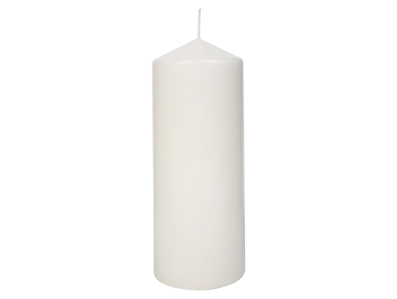 Świeca pieńkowa 20 cm biała