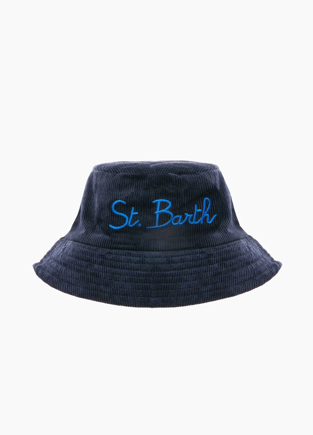 Blauwe corduroy vissershoed