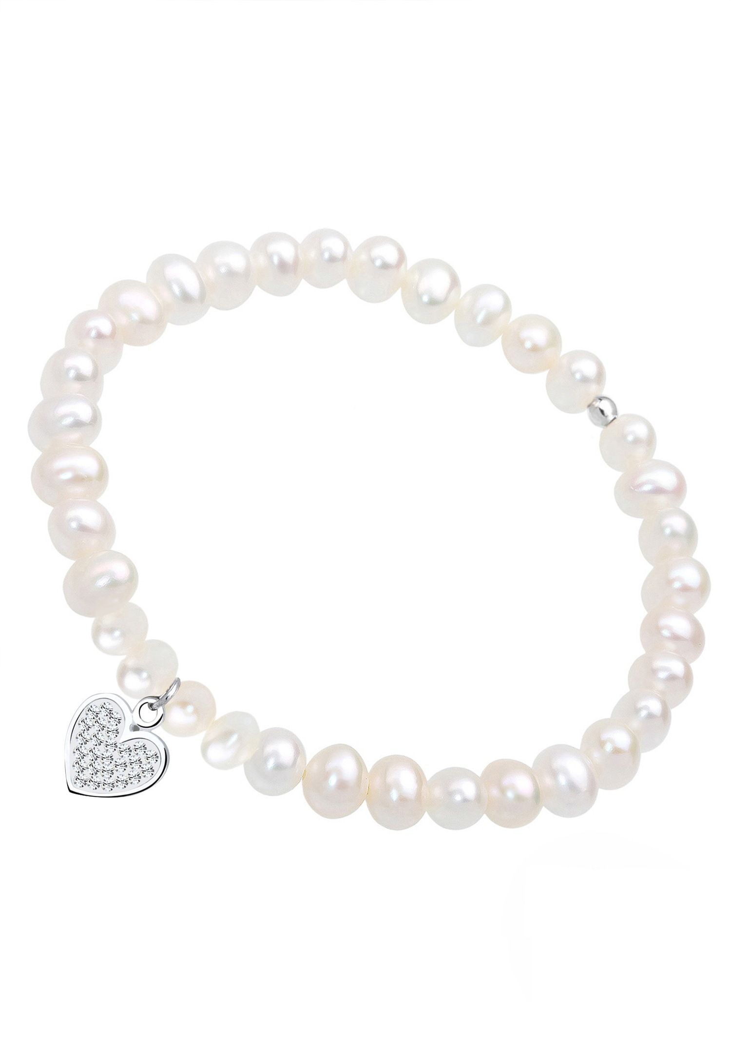 Elli Herz Perle Kristalle 925 Silber