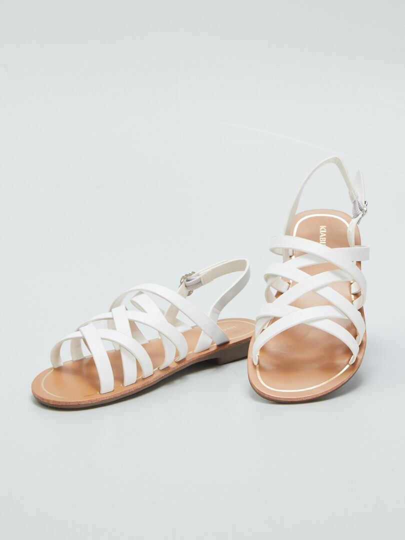 Sandalen met bandjes - WIT