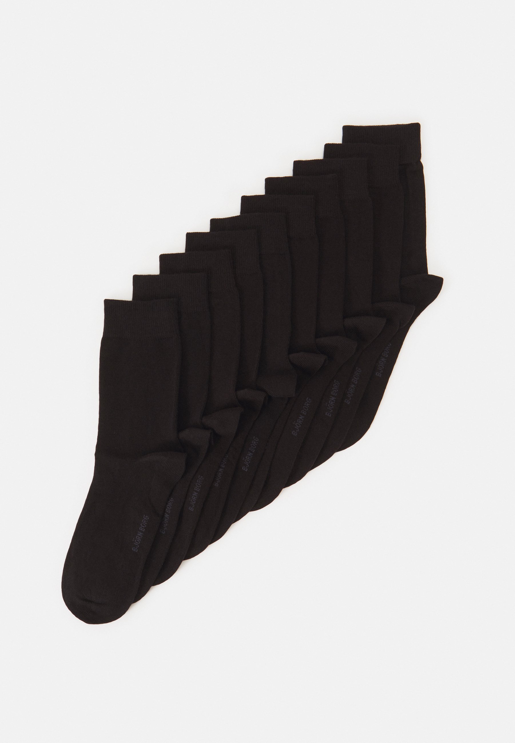 Björn Borg ESSENTIAL ANKLE UNISSEX 10 UNIDADES - Meias - preto/azul escuro/branco