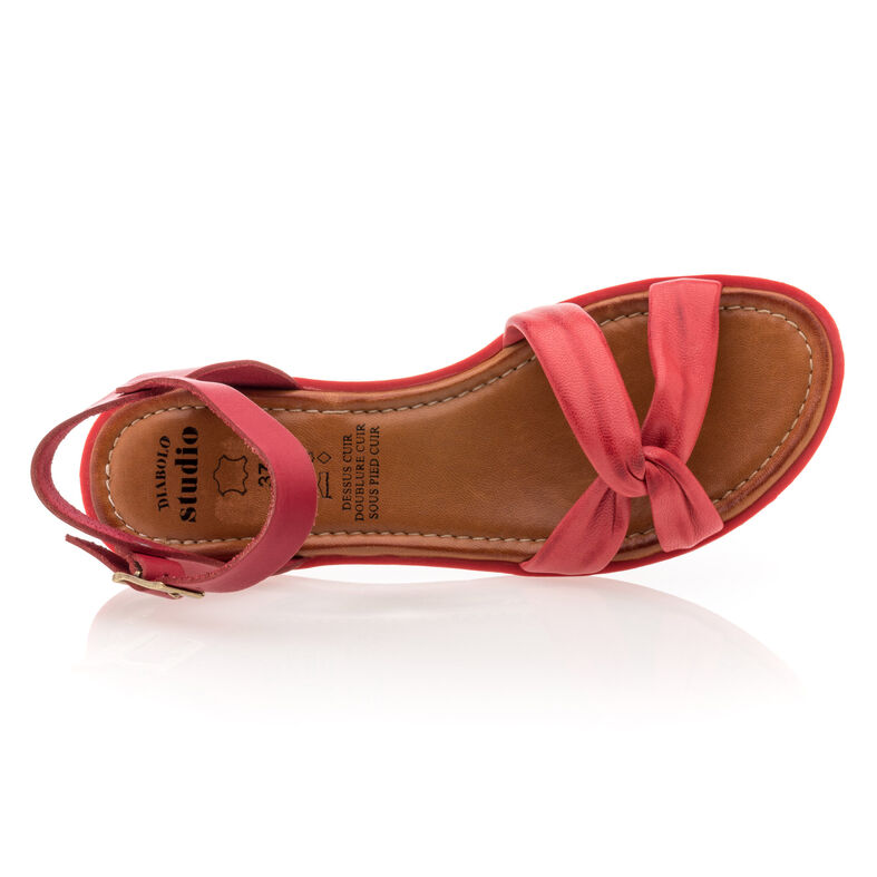 Rote Damensandalen / Zehenfreie Schuhe