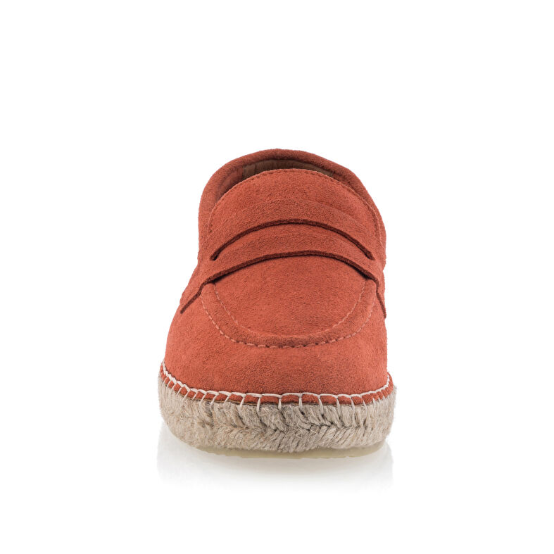 Oransje espadriller med tausåler til dame