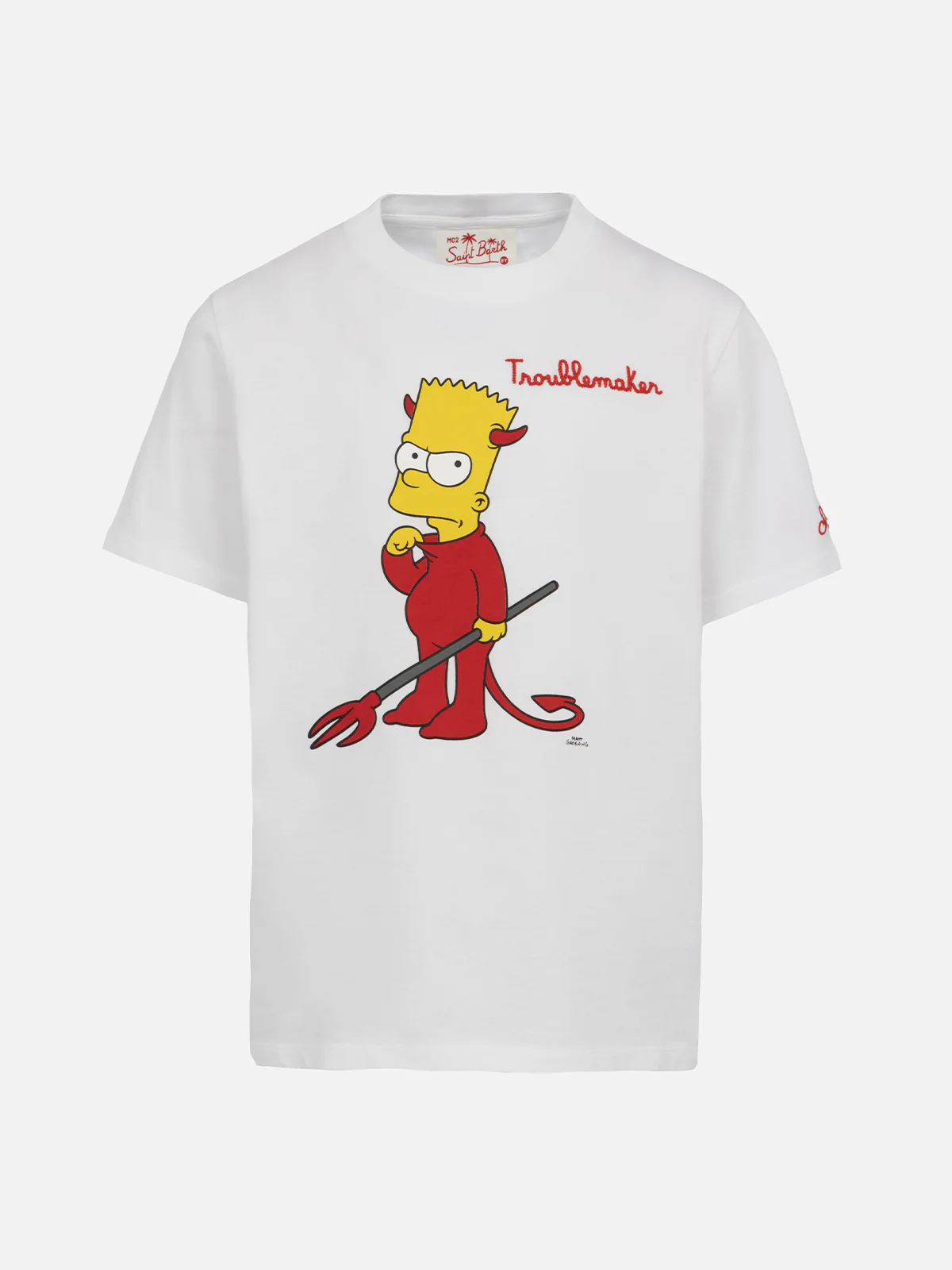 Katoenen T-shirt voor jongens met Bart-print en borduurwerk | DE SPECIALE EDITIE