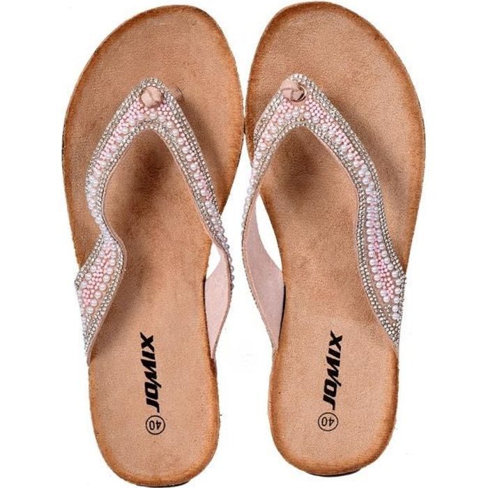 Tongs Femme - PREMIUM - SD2120 Rose - Confortable et légère - Semelle Soft Touch