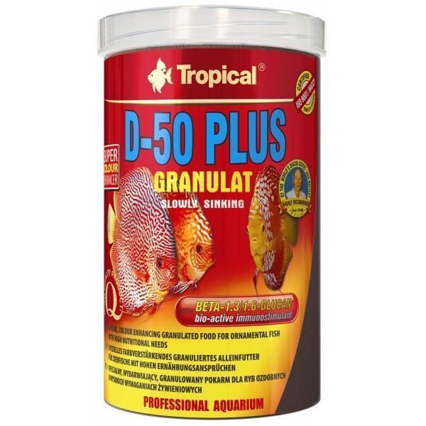 Nourriture pour poissons - Tropical - D-Allio Plus Granulat - 250 mL - Riche en protéines - Coloration améliorée