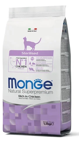 Alimento para gatos Monge para esterilización 1,5 kg