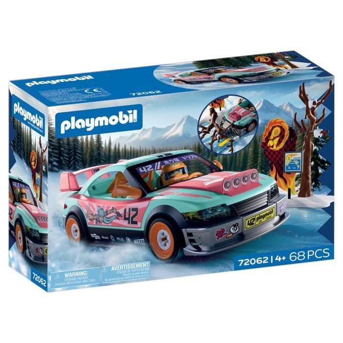Playmobil 72062 Voiture de rallye, Véhicule de course, 68 pièces, Dès 4 ans