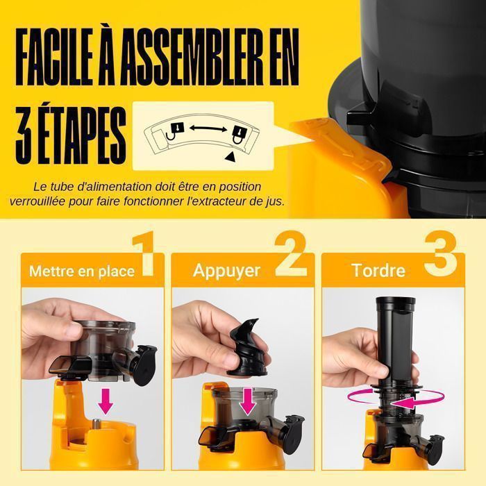 Juicer - VENTRAY - Ginnie - Compact - 100 Watt - Yellow
