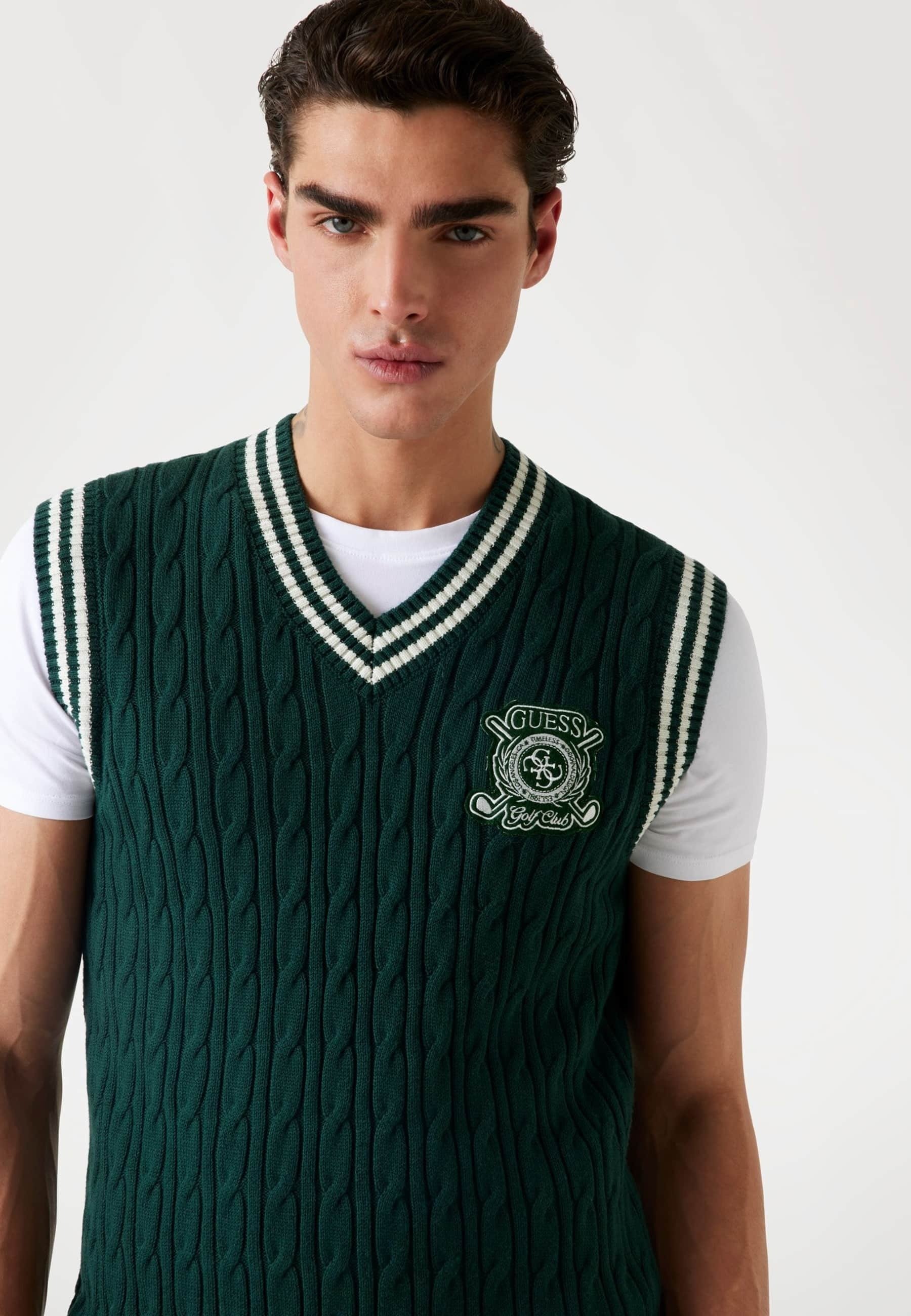 Guess Braid - Neulepusero - tummanvihreä