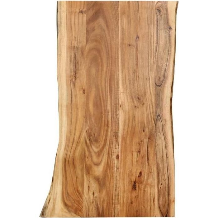 Eettafelblad van massief acaciahout 100x(50-60) x2,5 cm [586]