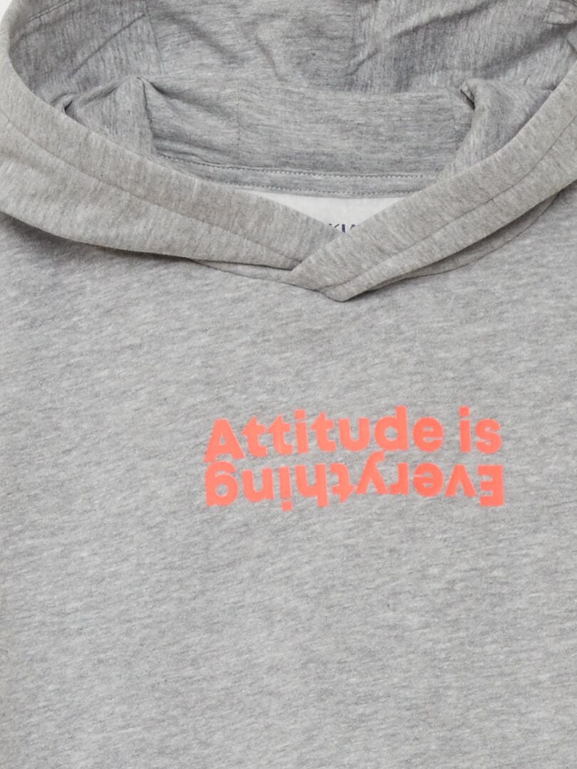 Fleece hoodie - GRIJS