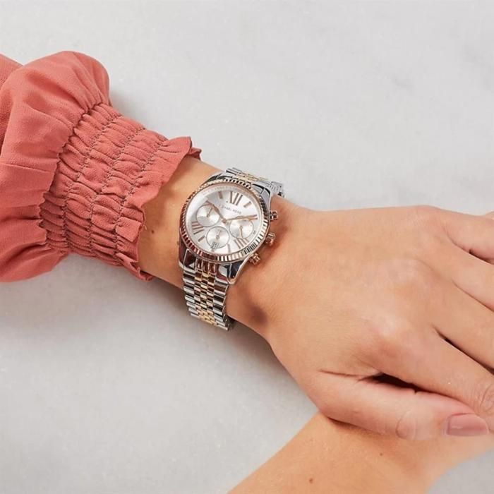 Dameshorloge - Michael Kors - Lexington MK5735 - Roségoud - Geelgoud - Quartz