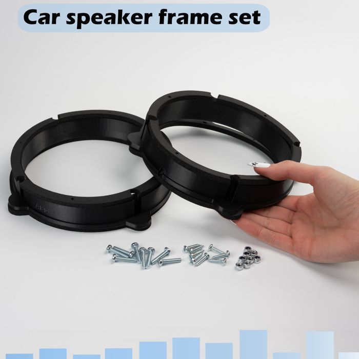 AERZETIX | 2-delige luidsprekeradapterset Ø165 mm in zwart kunststof | Compatibel met VW Golf IV (1J/1K), V (1K), Polo IV