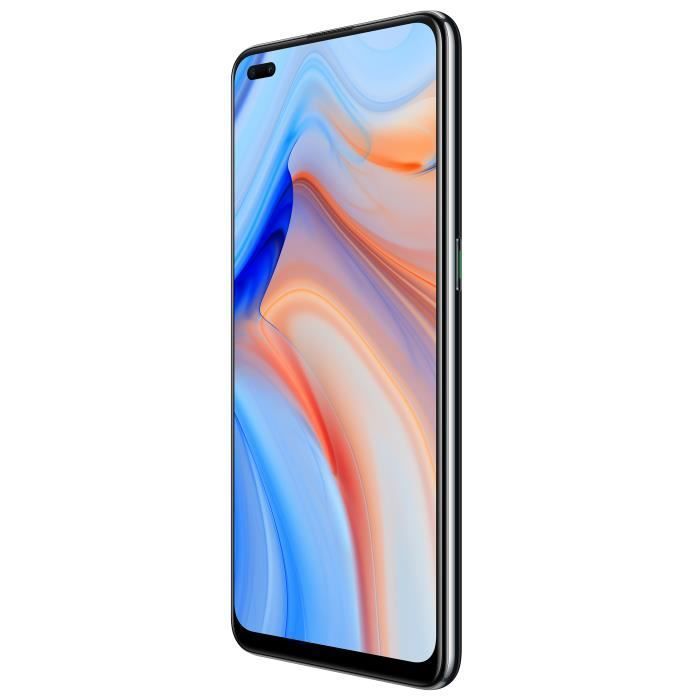 Smartphone OPPO Reno4 128Go Noir - Double SIM - ColorOS 7.2 - Triple caméra HD - 5G