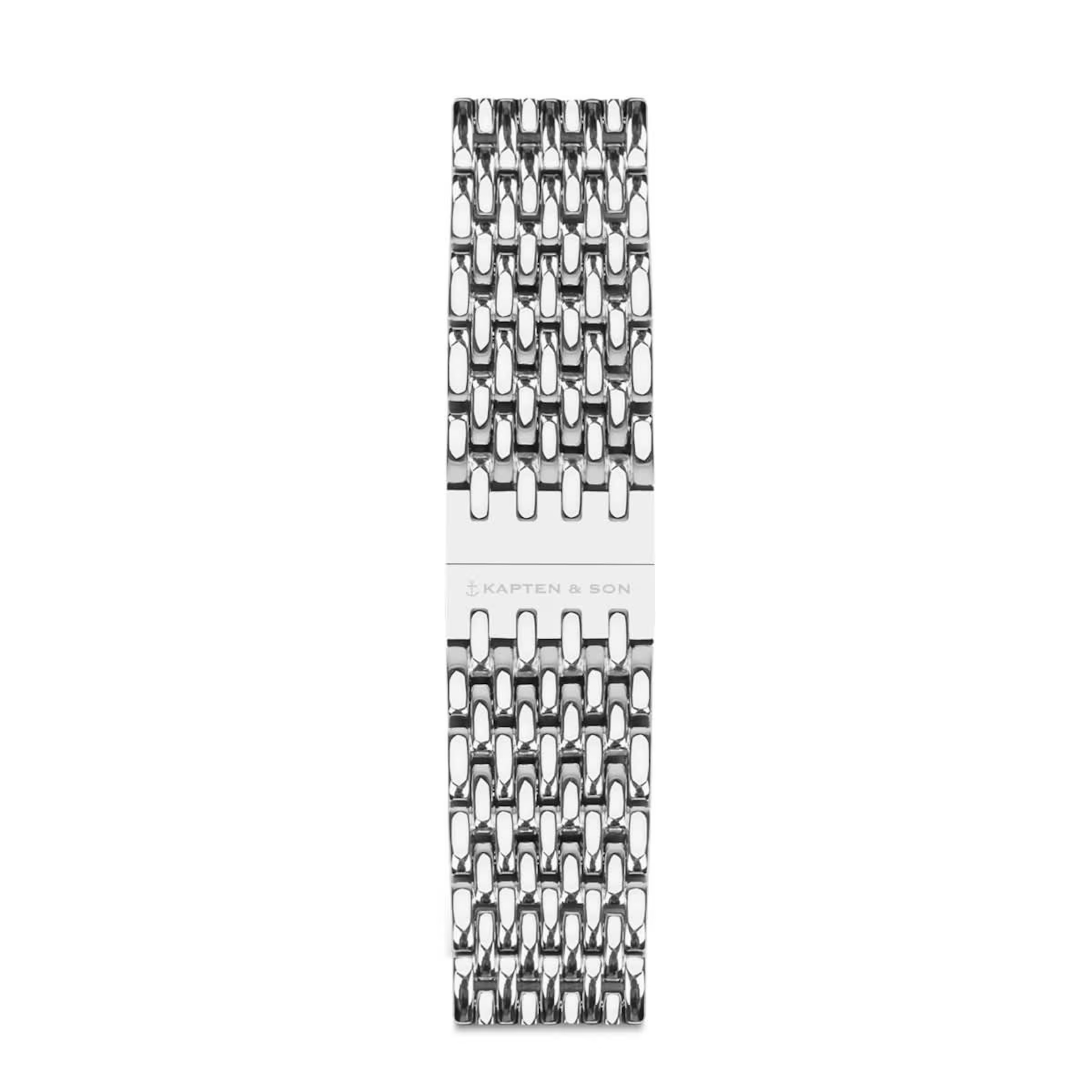 Bracelet en acier tissé argenté
