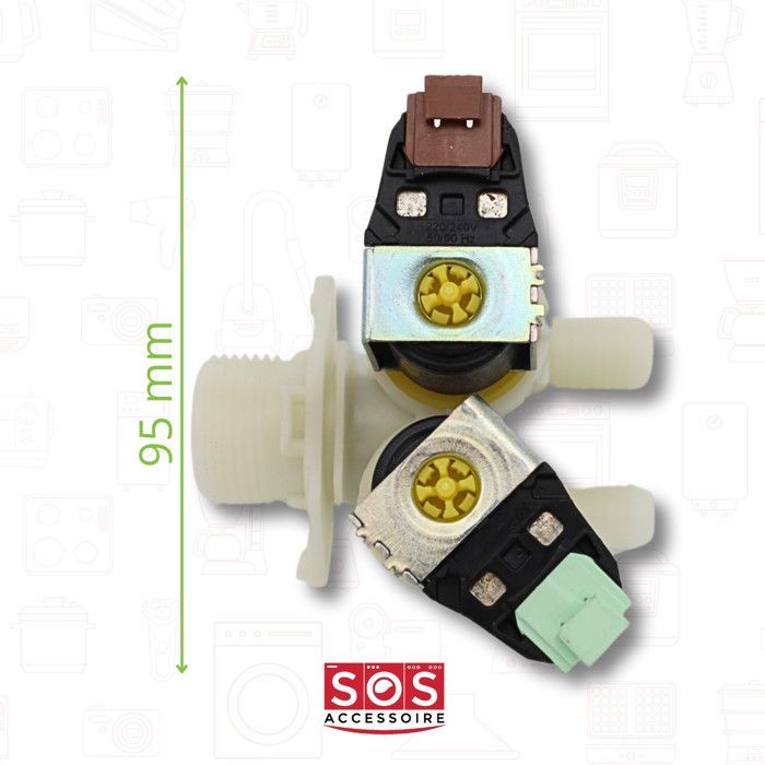 Válvula solenoide de 2 vías - ELECTROLUX - Lavadora - Blanca