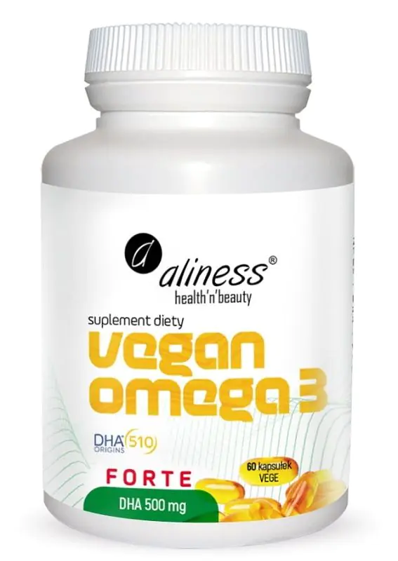 Aliness Vegan Omega-3 Forte DHA 500 mg, Kapsułki
