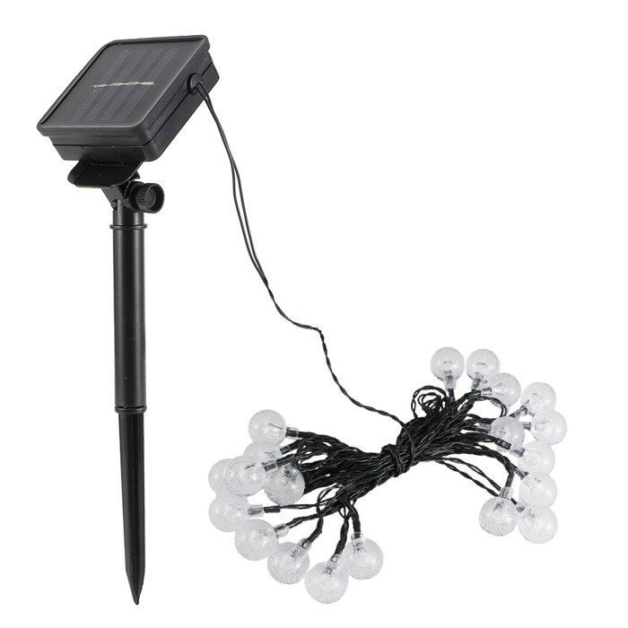 IP65 20 LED-lichtsnoeren op zonne-energie, waterdicht, voor het versieren van tuinen en gazons, buitenfeesten, duurzame en zelfvoorzienende verlichting.