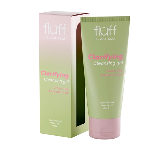 Fluff In Your Soul żel do mycia twarzy z glinką zieloną i kwasem glikolowym 100 ml