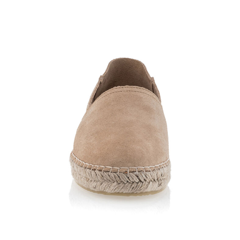 Beige espadrilles voor dames met touwzolen
