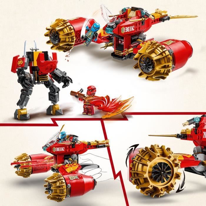 LEGO NINJAGO 71830 La moto tempête du robot de Kai - Jouet de construction pour garçon