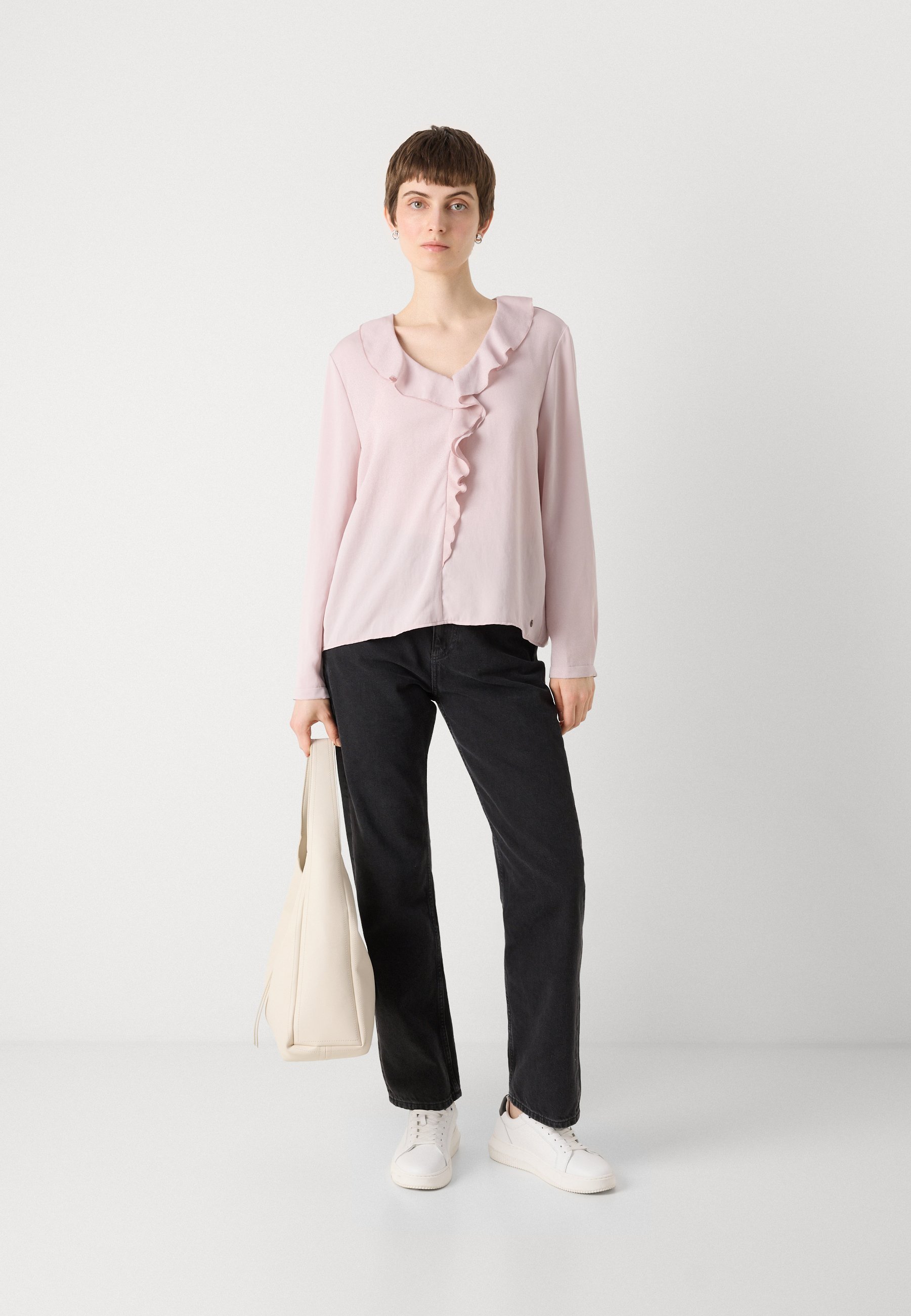 Marc Cain blouse - licht woestijntaupe