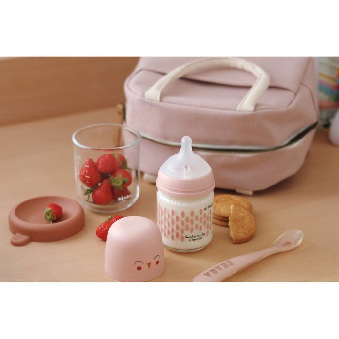 Borsa termica per il pranzo color rosa cipria