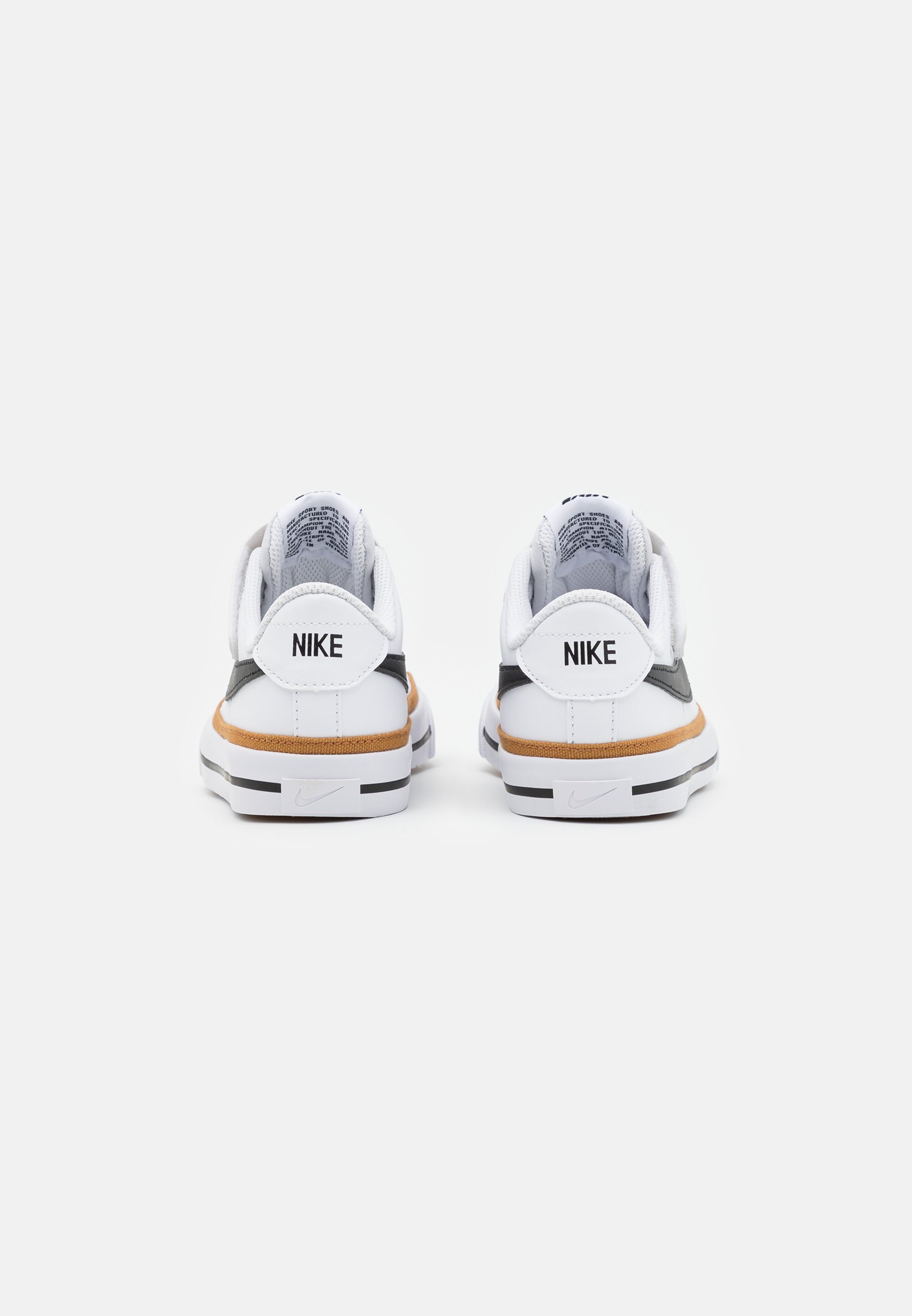Nike Sportswear COURT LEGACY - Buty sportowe - biały/czarny/pustynna ochra/jasnobrązowy