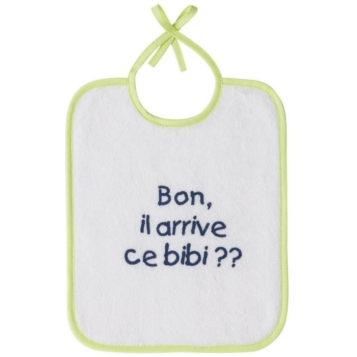 Set di 7 bavaglini BABYCALIN con messaggio stampato - 20 x 25 cm