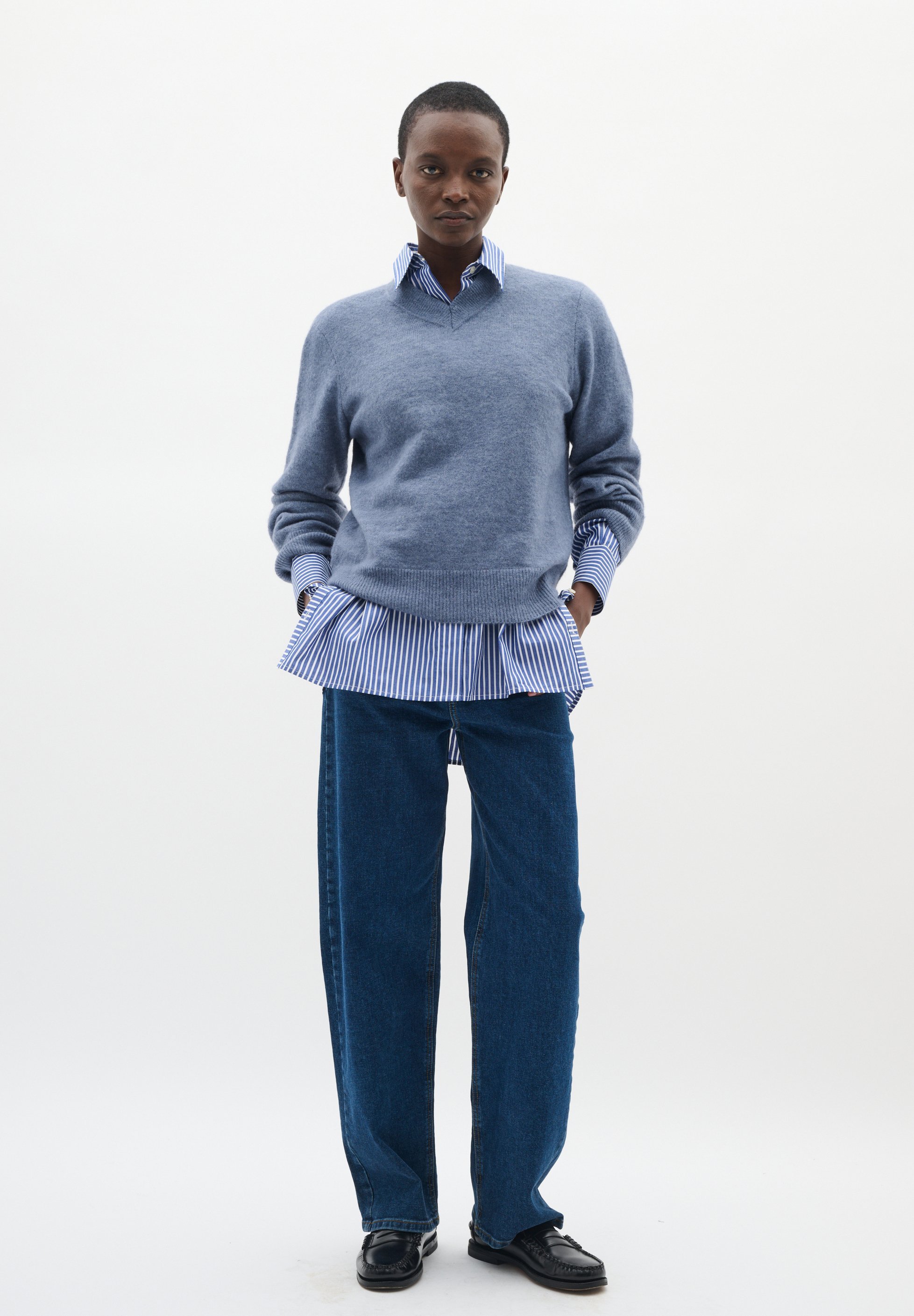 InWear GUNI V-NECK - Maglione - vento selvaggio