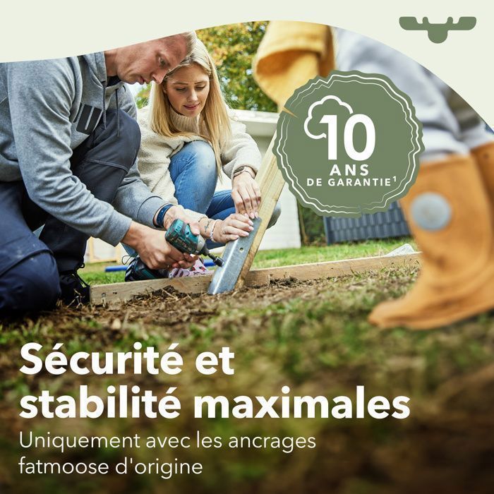 Tour de jeux bois FATMOOSE BoldBaron XXL avec SurfSwing, toboggan 220 cm vert et mur d’escalade – 10 ans de garantie*