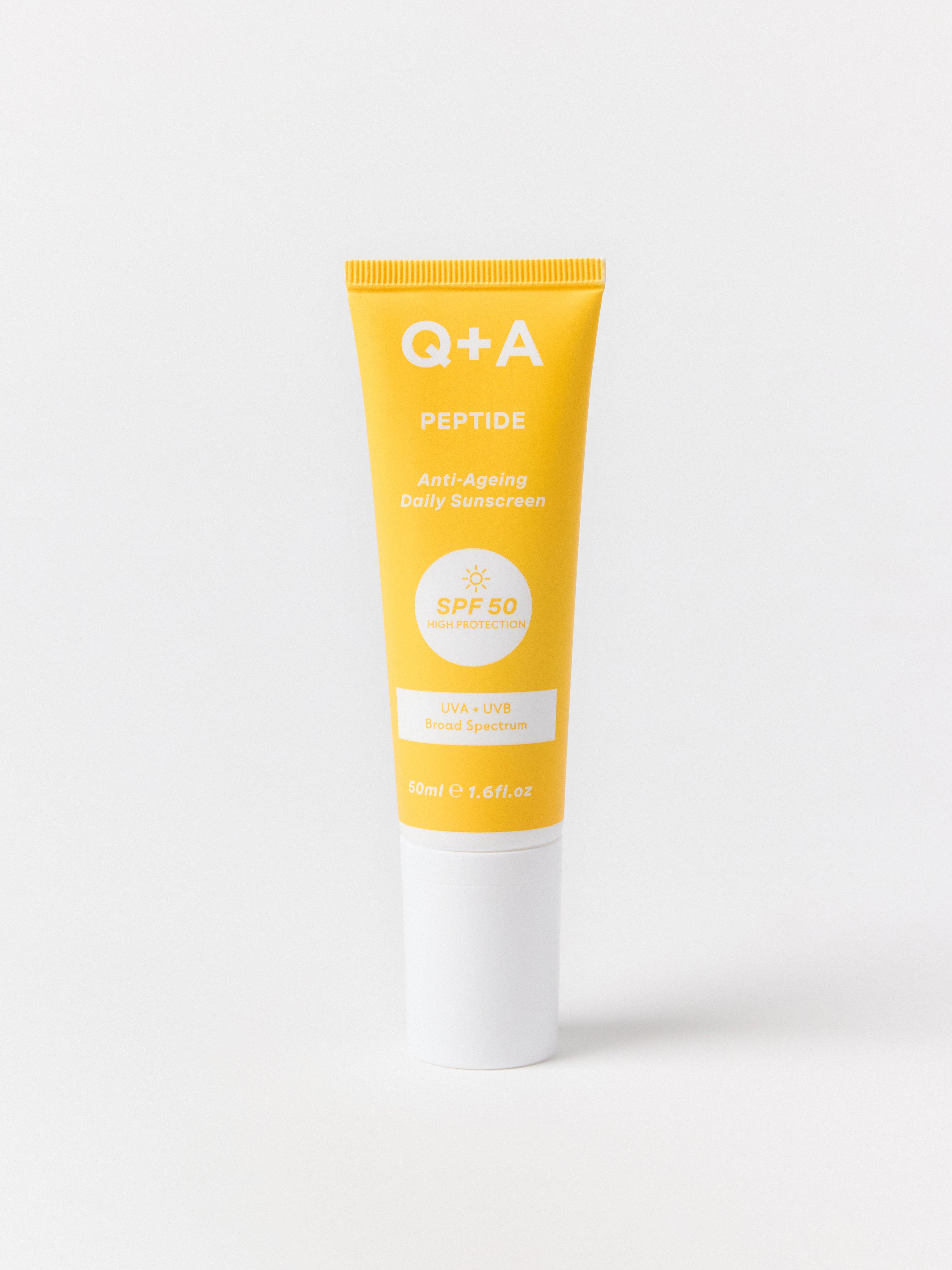 QA Peptid Solcreme 50 SPF Ingen farve