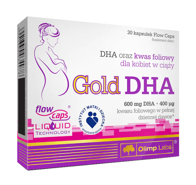 Olimp Gold DHA, DHA oraz kwas foliowy dla kobiet w ciąży, Kapsułki