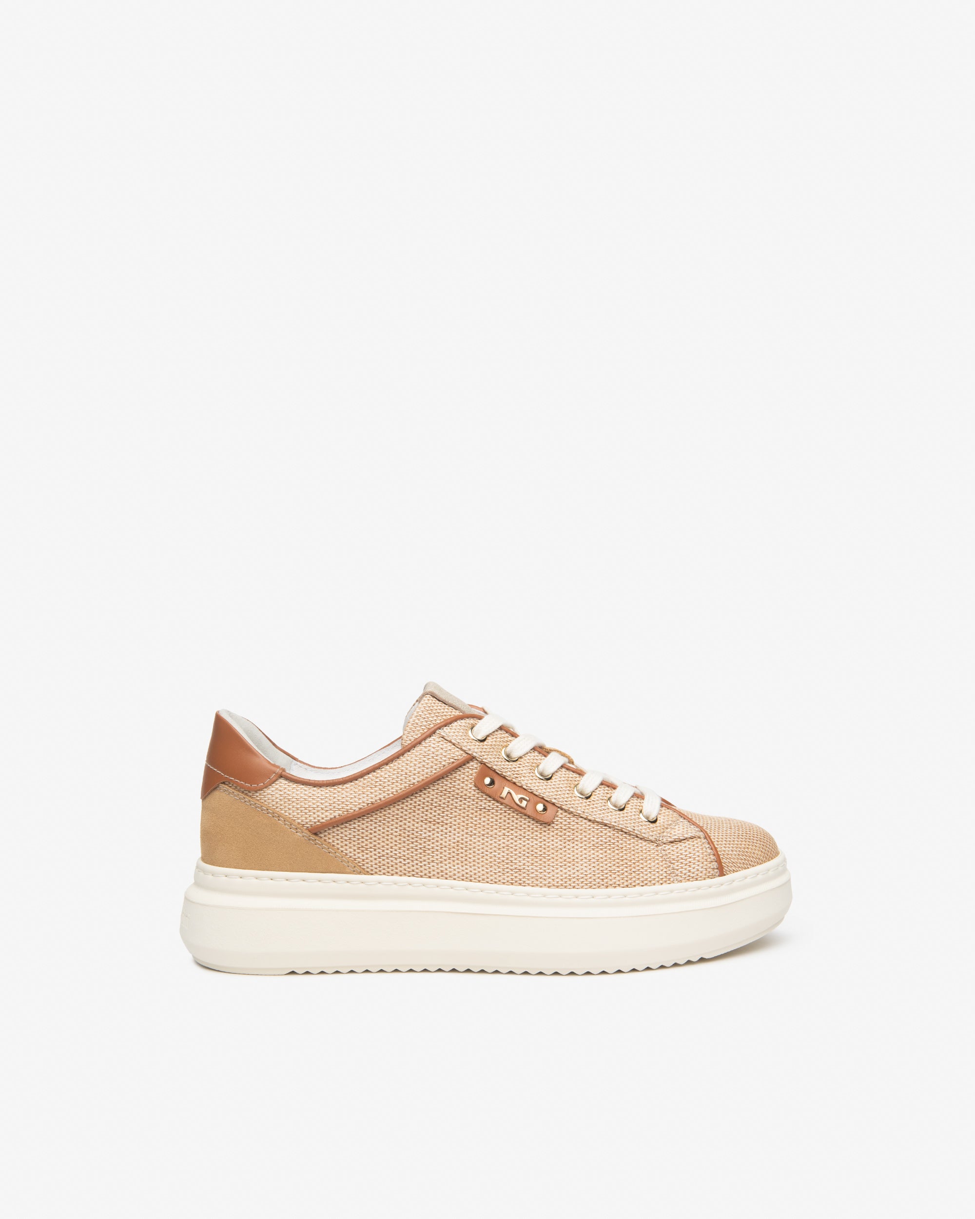 Damen-Sneaker aus Stoff und Leder