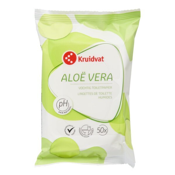 Vlažen toaletni papir Kruidvat Aloe Vera<br>50 kosov