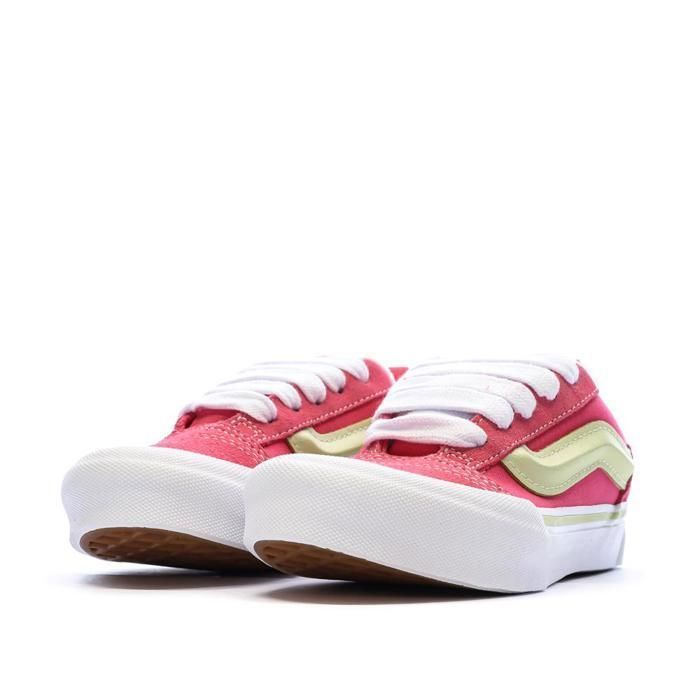 Scarpe da ginnastica Vans Knu rosa/gialle per ragazzi/ragazze