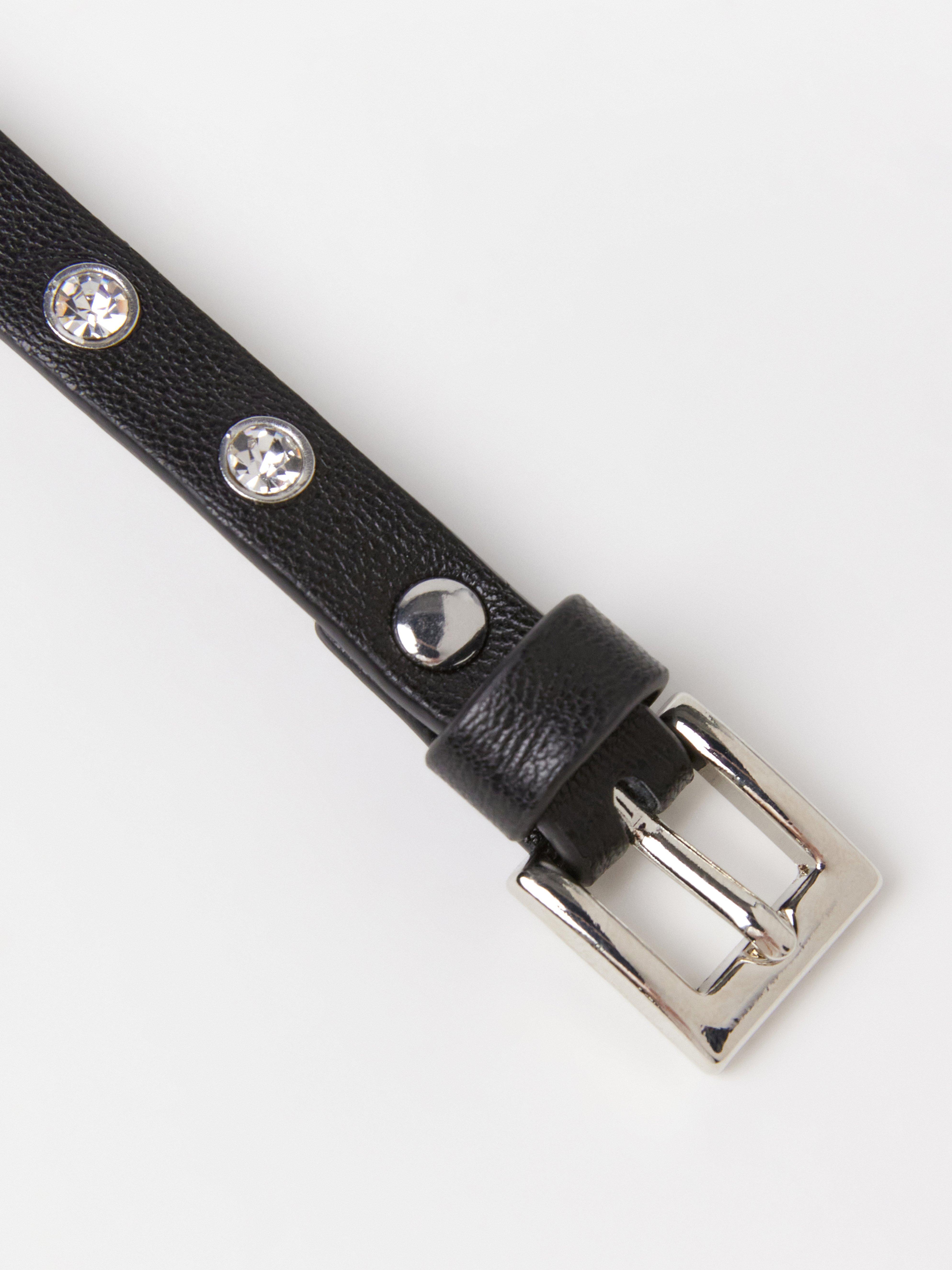 Bracelet en simili cuir noir