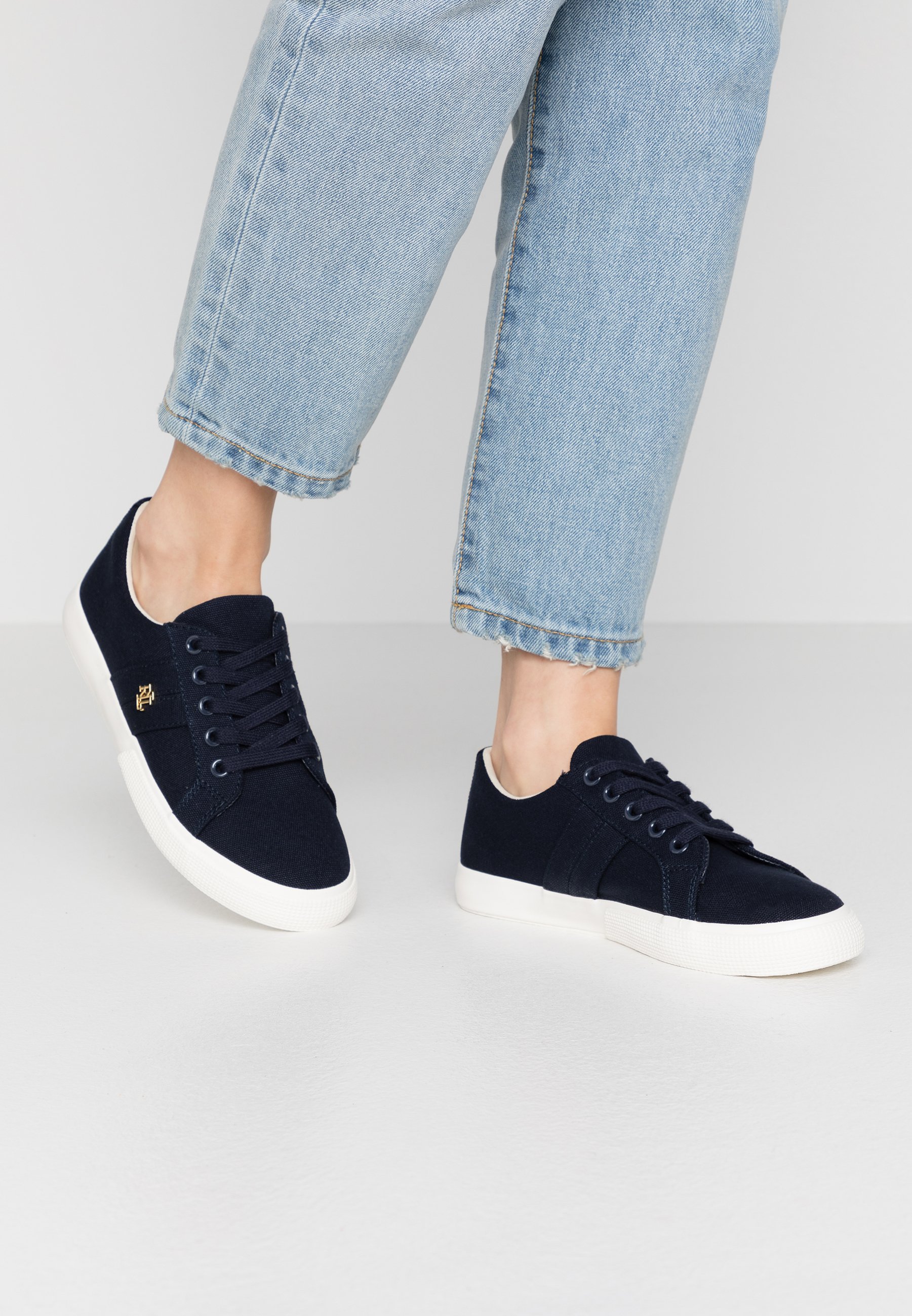 Lauren Ralph Lauren JANSON II CANVAS SNEAKER - Trampki - granatowe