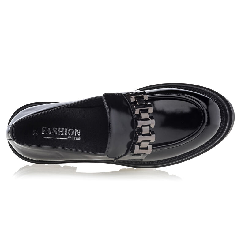 Svarta loafers/båtskor för kvinnor