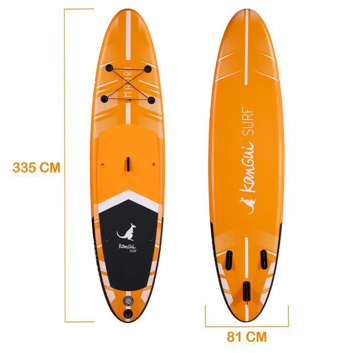 KANGUI Stand Up Paddleboard 335cm Inflatable SUP + Paddle + Backpack + High-Pressure Pump + Leash + Repair Kit - MAORI